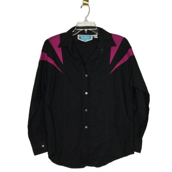 Southwest Canyon Cowboy Rodeo Button Down Dress Shirt Long Sleeve LARGE - Picture 1 of 9